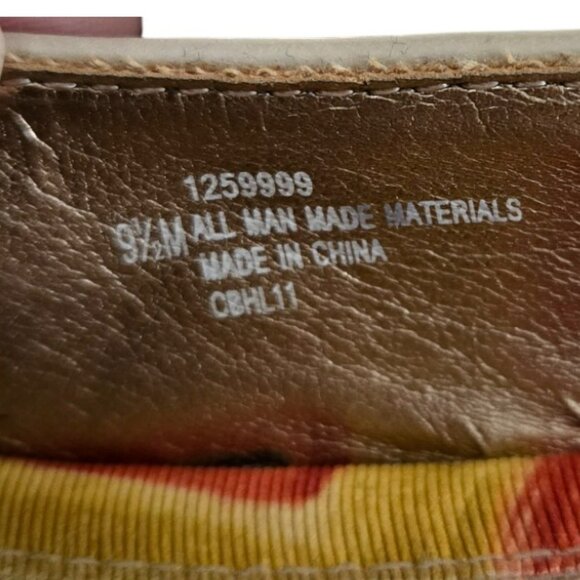 Sofft 9.5 Women's Marcela Floral Peep Toe Wedge Slingback Orange Mustard Bow - Picture 7 of 7